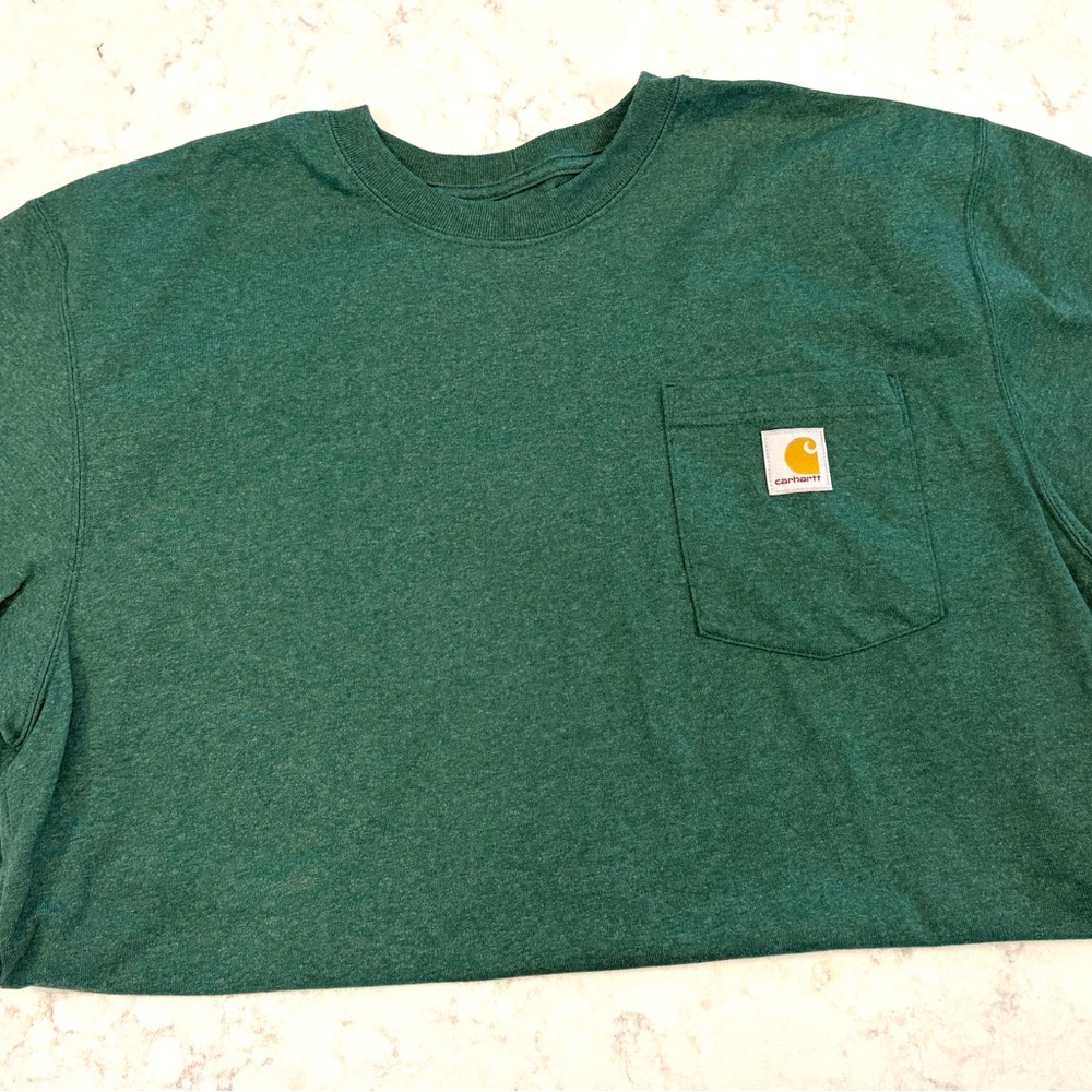 Carhartt Forest Green Tee with Pocket